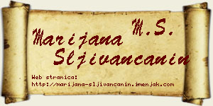 Marijana Šljivančanin vizit kartica